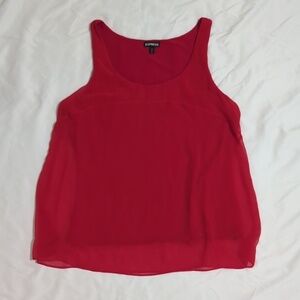 Express Chiffon Tank, Color Red Size L